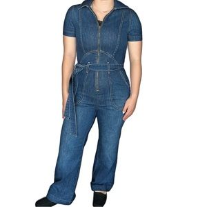 Alice and Olivia denim jumpsuit